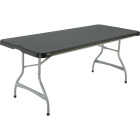 Lifetime 6 Ft. x 30 In. Black Commercial Stackable Folding Table Image 1